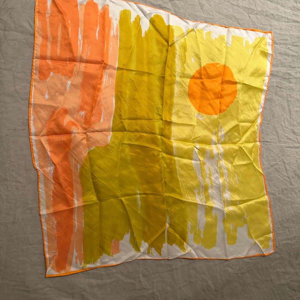 Vibrant Orange and Yellow Scarf